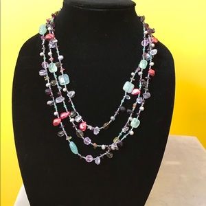 Pearl/stone necklace